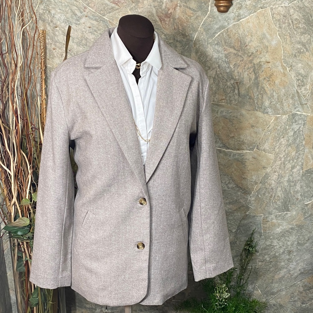 American Eagle Outfitters Beige Blazer